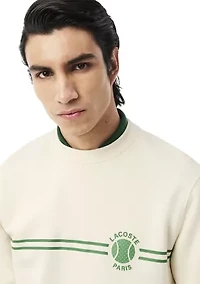 Men's Tennis Printed Fleece Sweatshirt