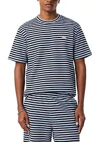 Men's Textured Striped Cotton T-Shirt