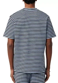 Men's Textured Striped Cotton T-Shirt
