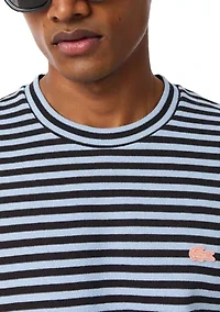 Men's Textured Striped Cotton T-Shirt