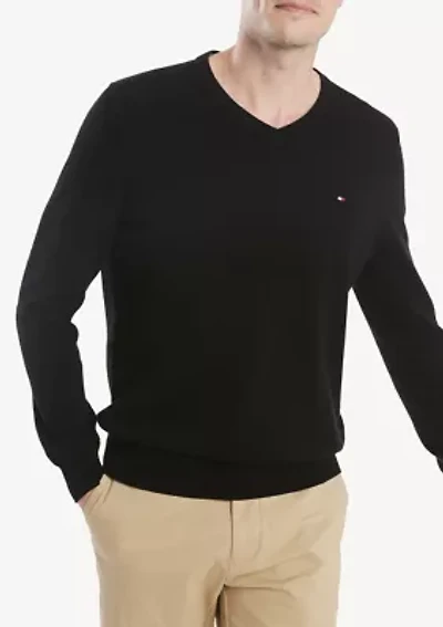 Signature Solid V-Neck Sweater