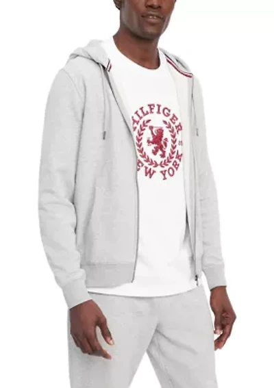 Flag Logo Zip Through Hoodie