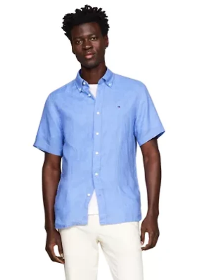Regular Fit Pigment Dyed Linen Shirt