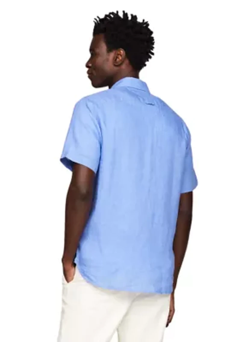 Regular Fit Pigment Dyed Linen Shirt