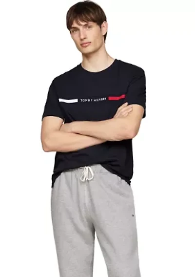 Ribbed Inset Logo T-Shirt