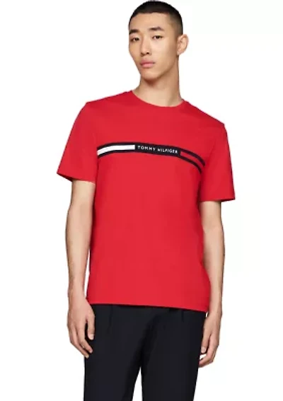 Ribbed Inset Logo T-Shirt