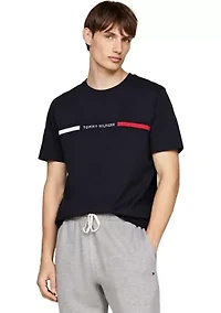 Ribbed Inset Logo T-Shirt