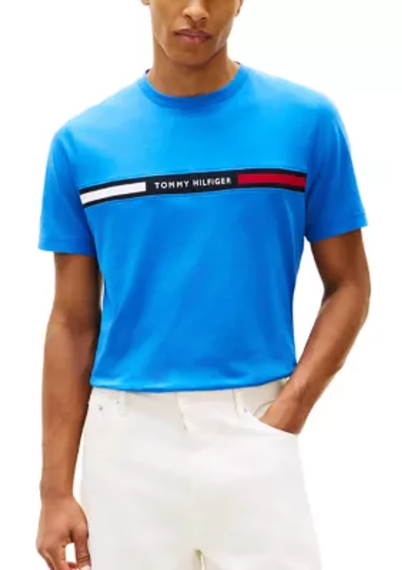 Ribbed Inset Logo T-Shirt