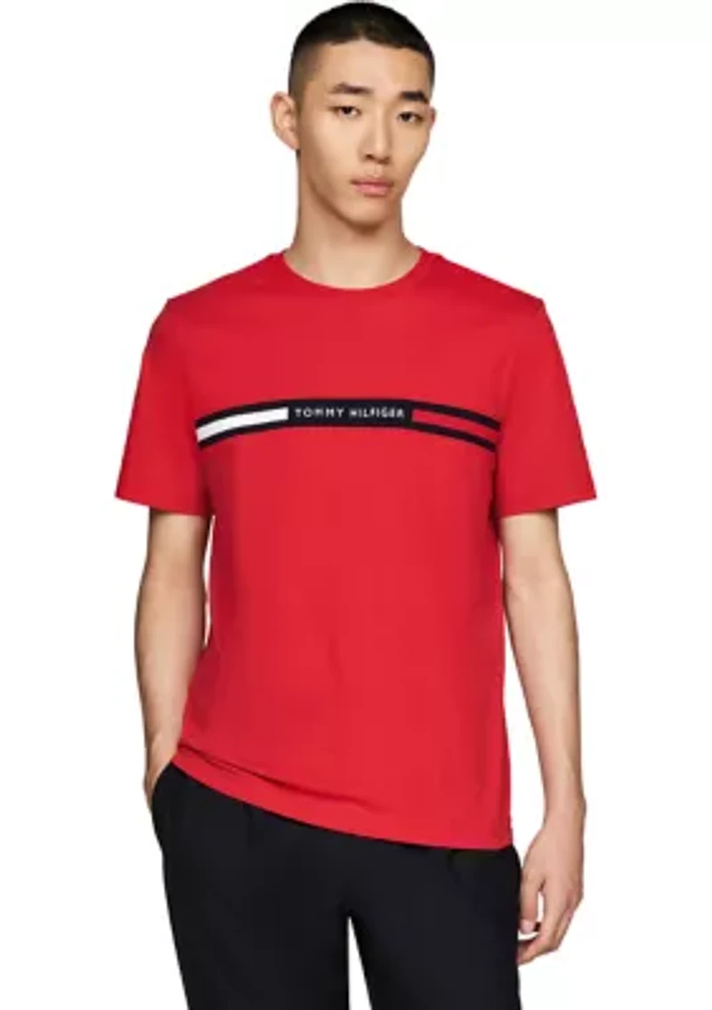 Ribbed Inset Logo T-Shirt