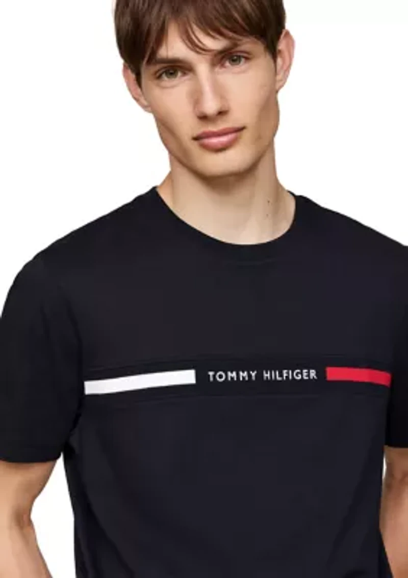 Ribbed Inset Logo T-Shirt