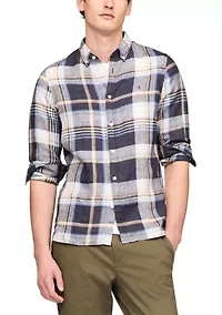 Linen Printed Button Down Shirt