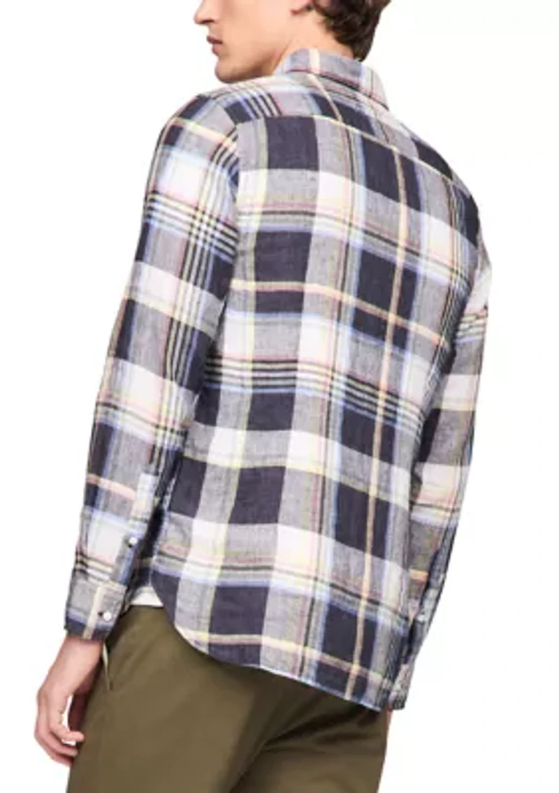 Linen Printed Button Down Shirt