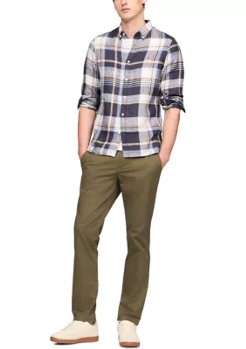 Linen Printed Button Down Shirt