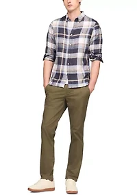 Linen Printed Button Down Shirt