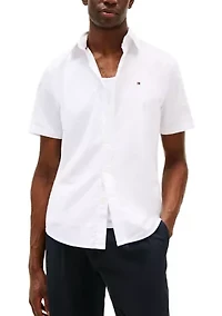 Men's Short Sleeve Flex Poplin Regular Fit Shirt