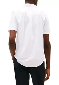 Men's Short Sleeve Flex Poplin Regular Fit Shirt
