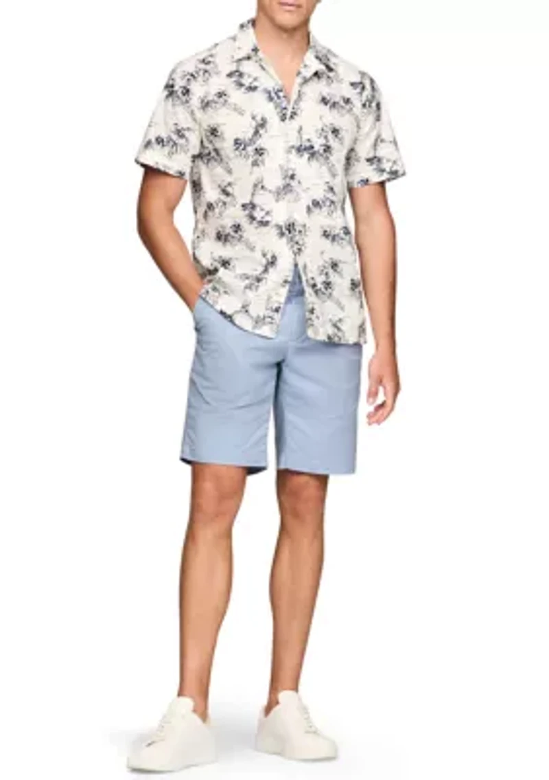 Flex Poplin Printed Short Sleeve Shirt