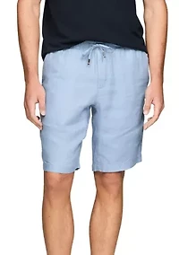 Relaxed Tapered Linen Shorts