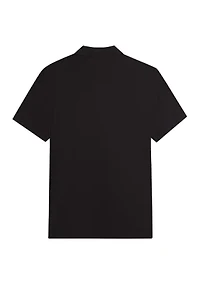 Short Sleeve Chest Insert Flag Polo Shirt