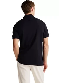 Short Sleeve Chest Insert Flag Polo Shirt