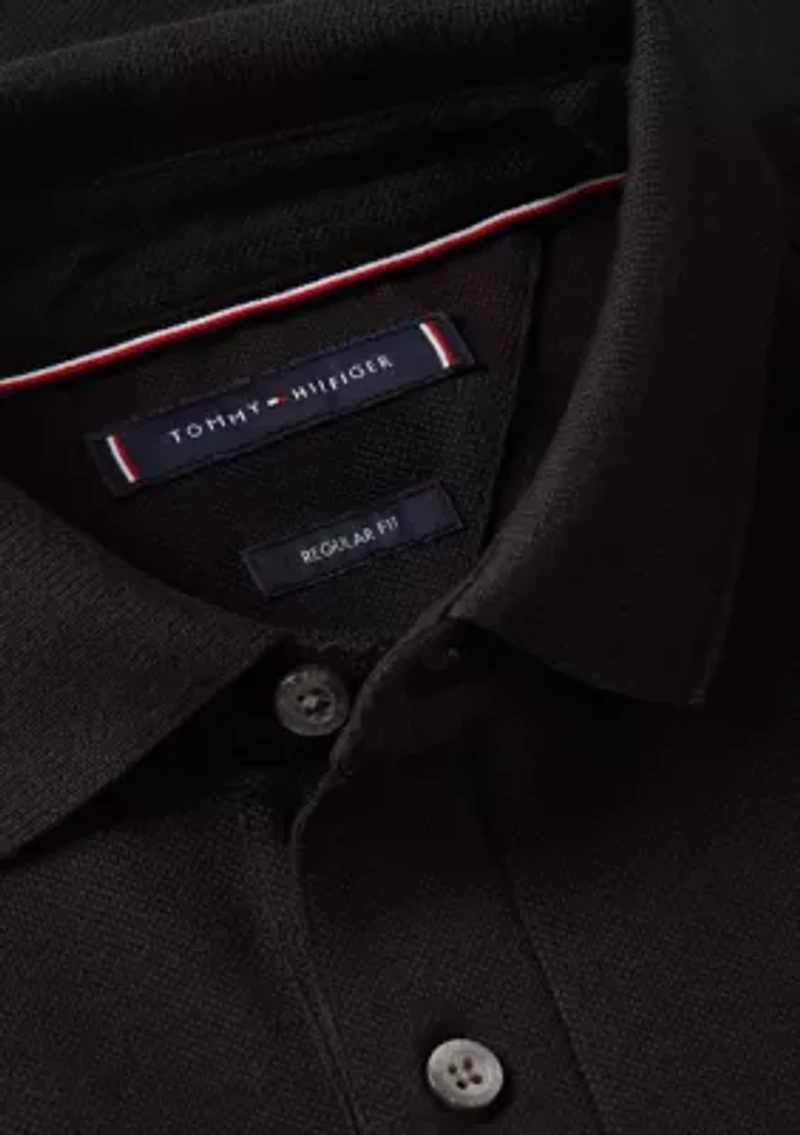 Short Sleeve Chest Insert Flag Polo Shirt