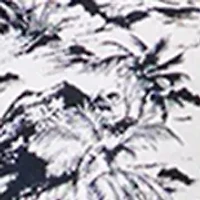 Regular Fit Island Print Linen Shirt