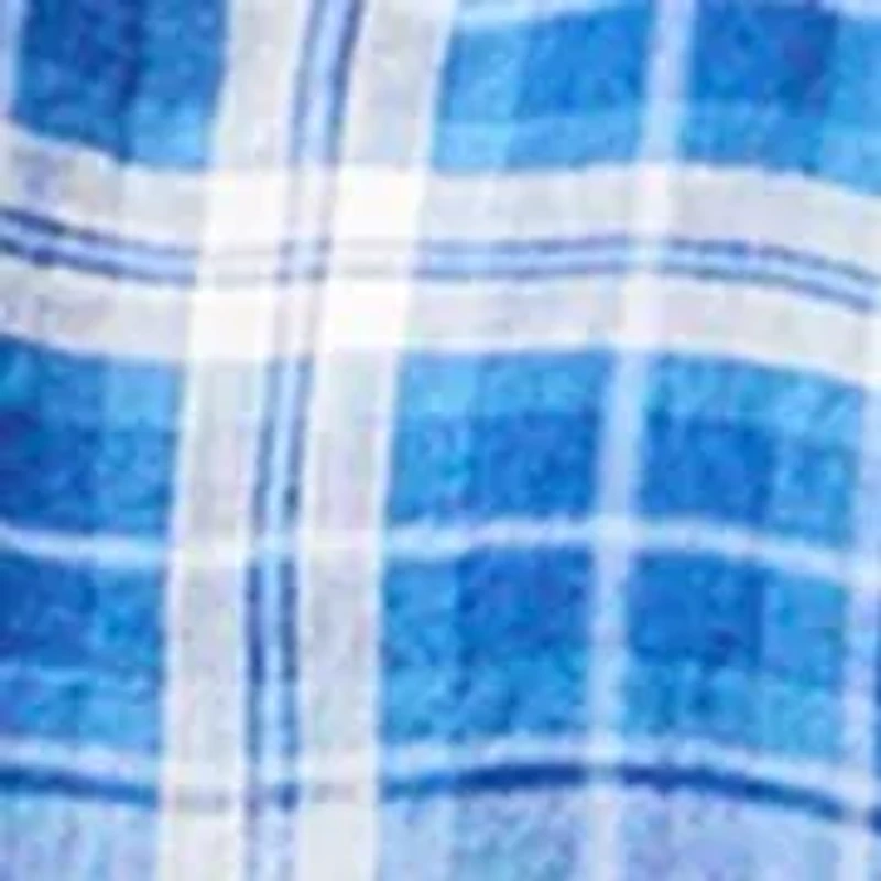 Regular Fit Check Printed Linen Shirt