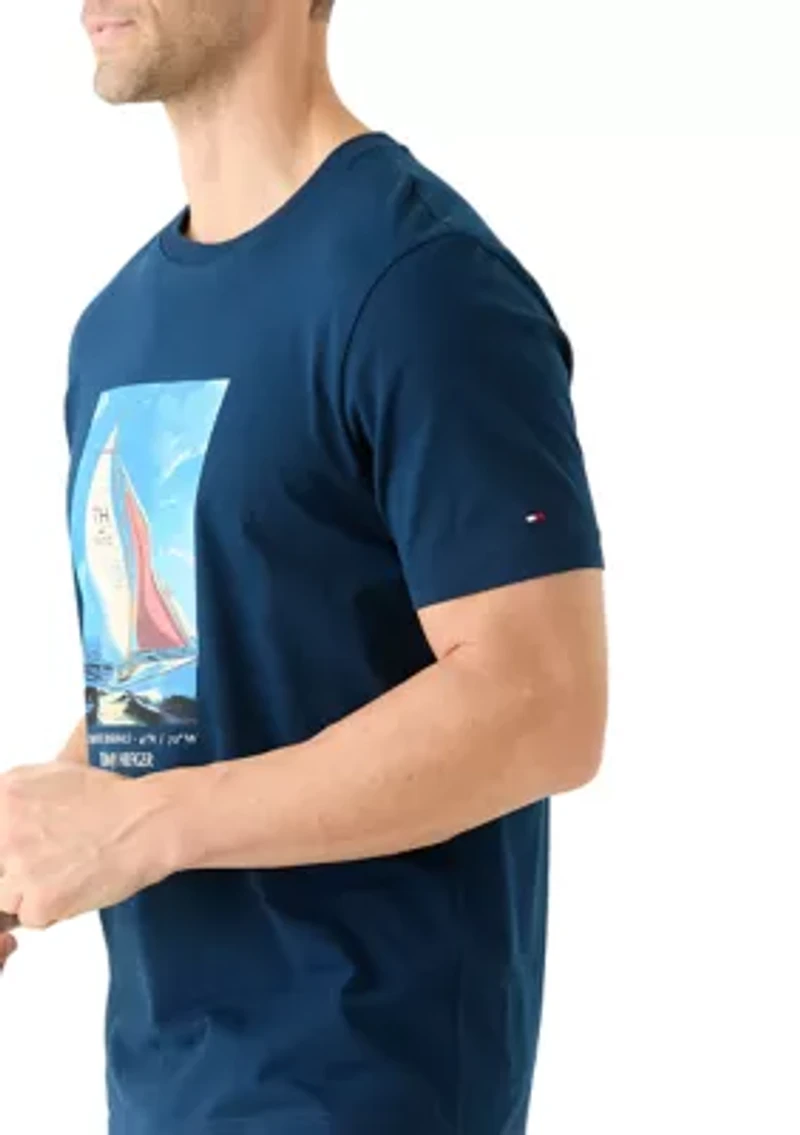 Color Photo Print Graphic T-Shirt