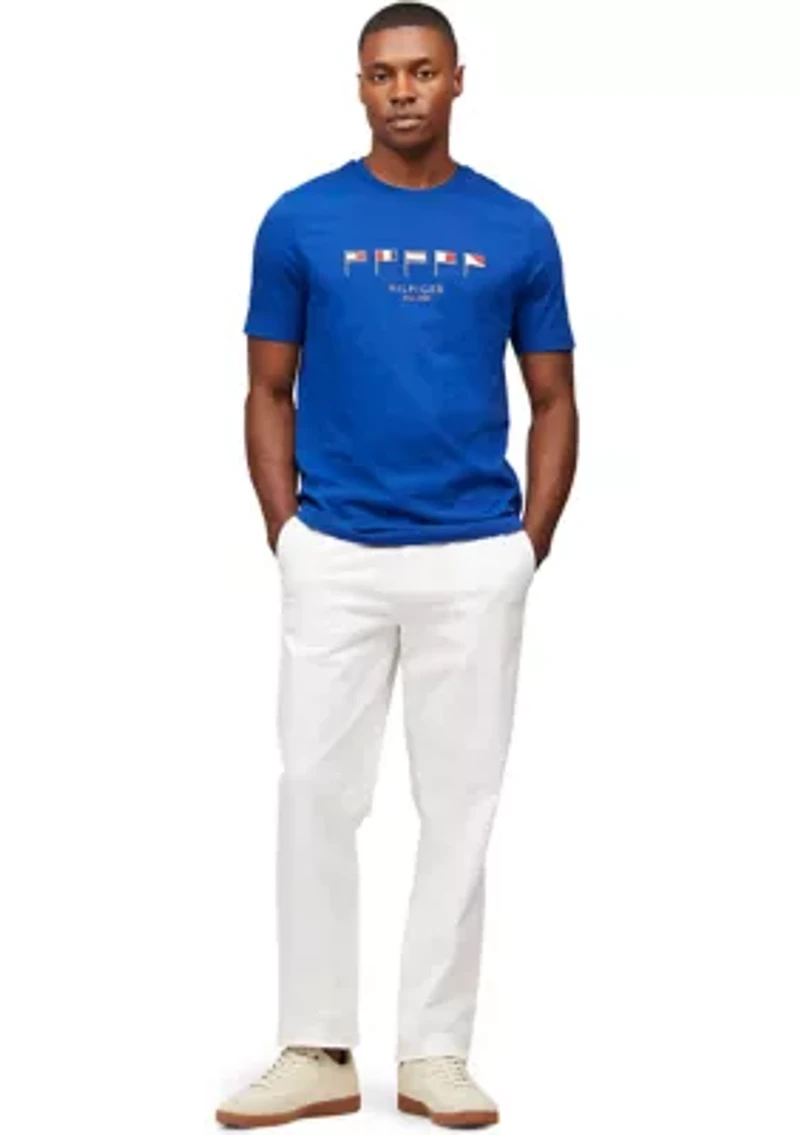 Men's Embroidered Nautical Flag T-Shirt