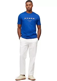 Men's Embroidered Nautical Flag T-Shirt