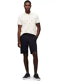 Men's Regular Fit Allover Flag Polo Shirt