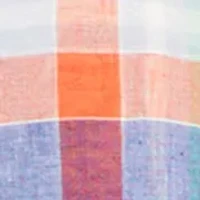 Linen Summer Madras Short Sleeve Relaxed Fit Shirt