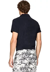 Regular Fit Island Print Linen Short