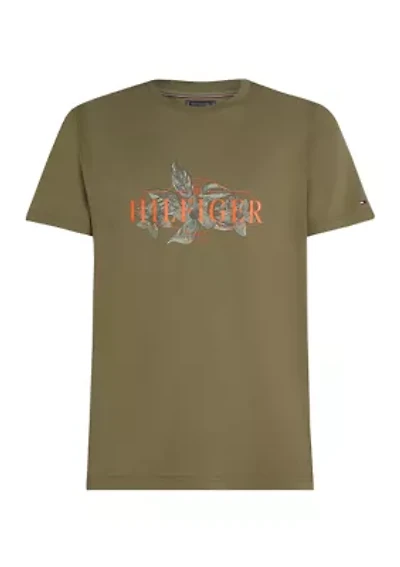 Tropical Floral Logo T-Shirt