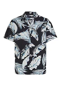 Men's Regular Fit Floral Camp Shirt