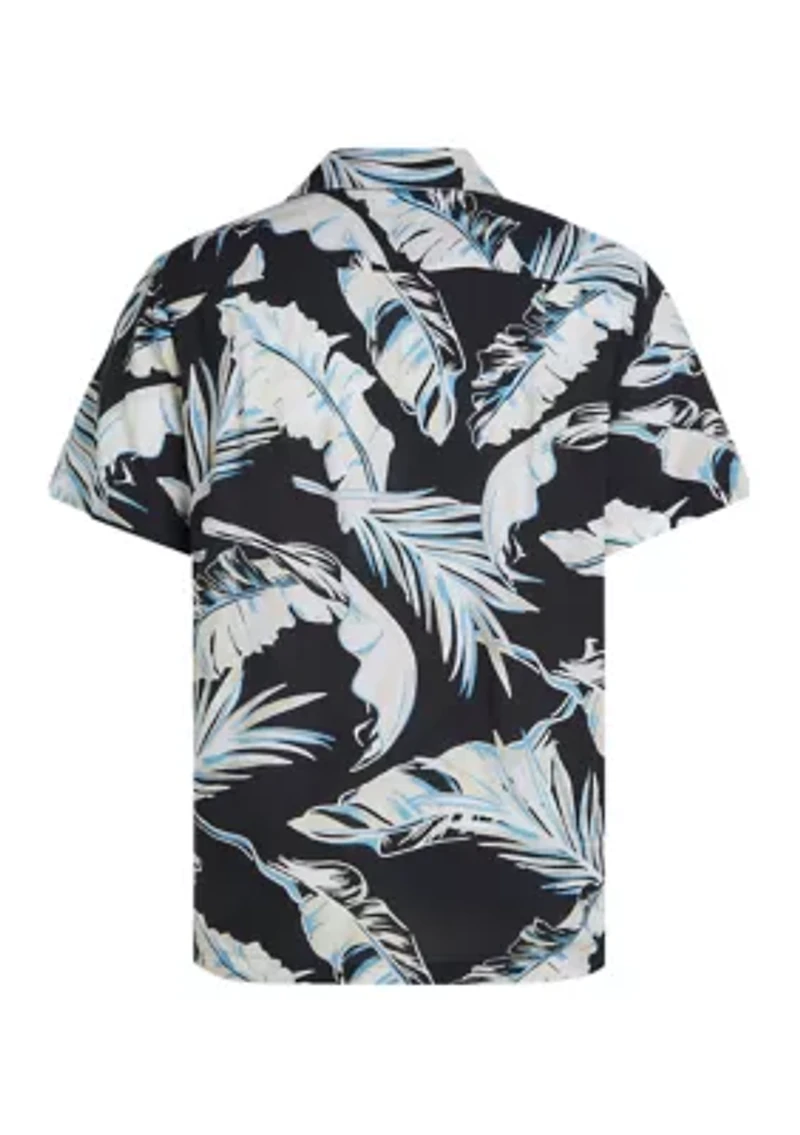 Men's Regular Fit Floral Camp Shirt