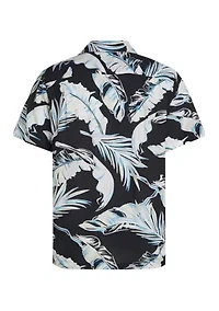 Men's Regular Fit Floral Camp Shirt