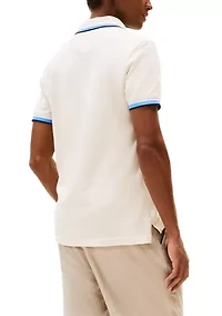 Slim Fit Flag Cuff Polo Shirt