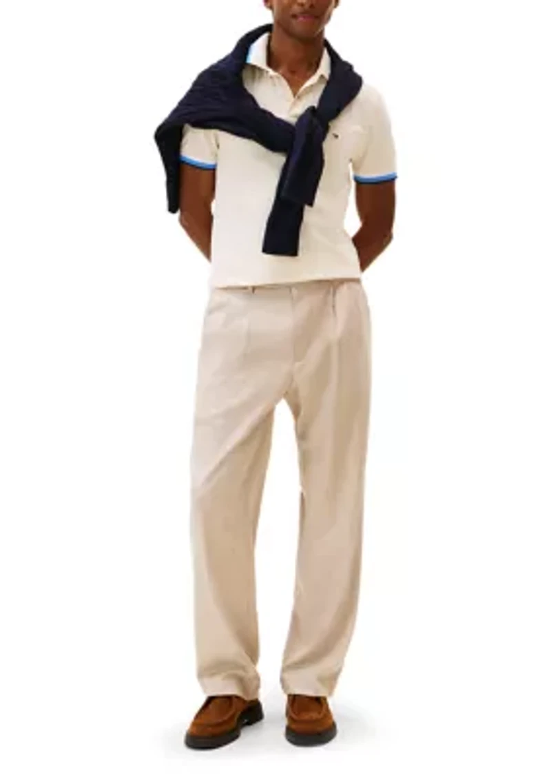 Slim Fit Flag Cuff Polo Shirt