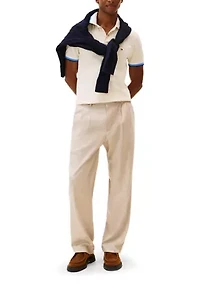 Slim Fit Flag Cuff Polo Shirt