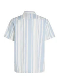 Relaxed Fit Stripe Camp Shirt
