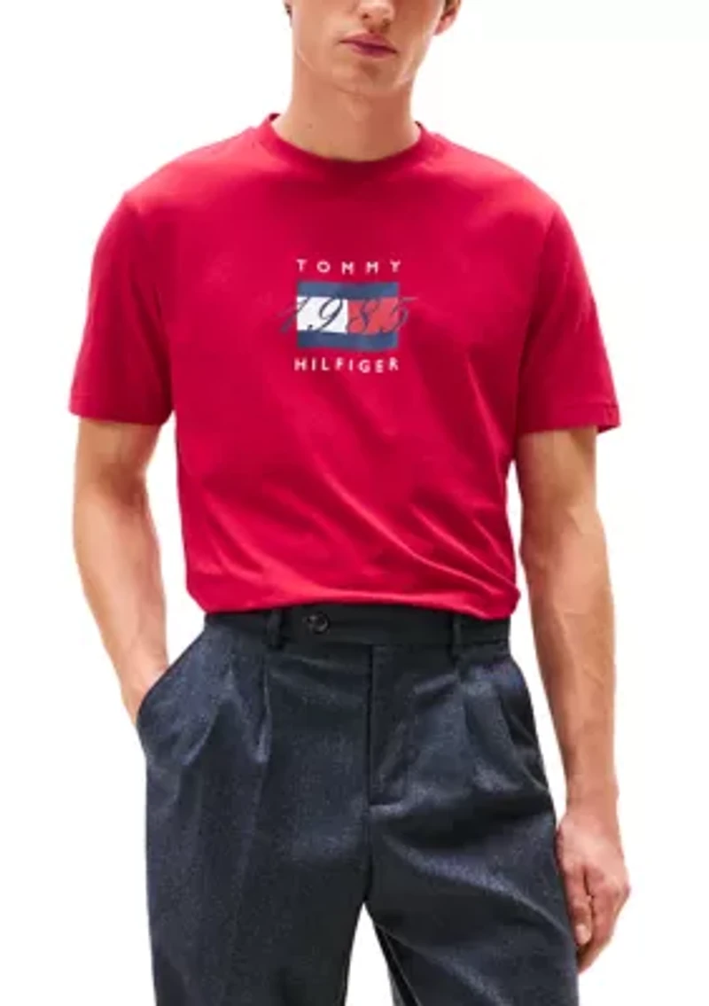 Short-Sleeve 1985 Flag Graphic T-Shirt