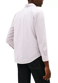 Men's Tattersall Long Sleeve Poplin Shirt