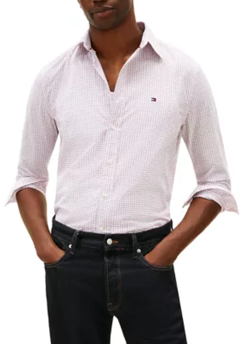 Men's Tattersall Long Sleeve Poplin Shirt