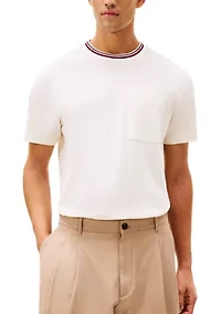 Men's Red White & Blue Pique Pocket T-Shirt