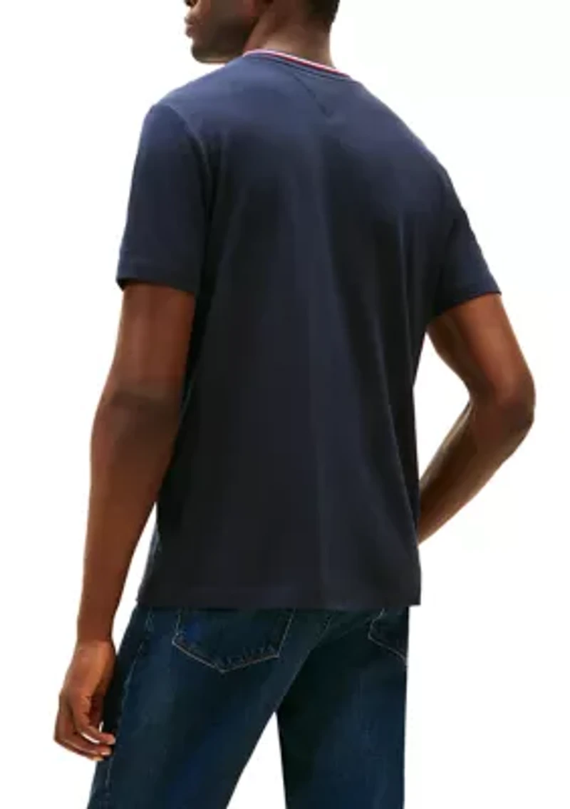 Men's Red White & Blue Pique Pocket T-Shirt