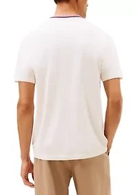 Men's Red White & Blue Pique Pocket T-Shirt