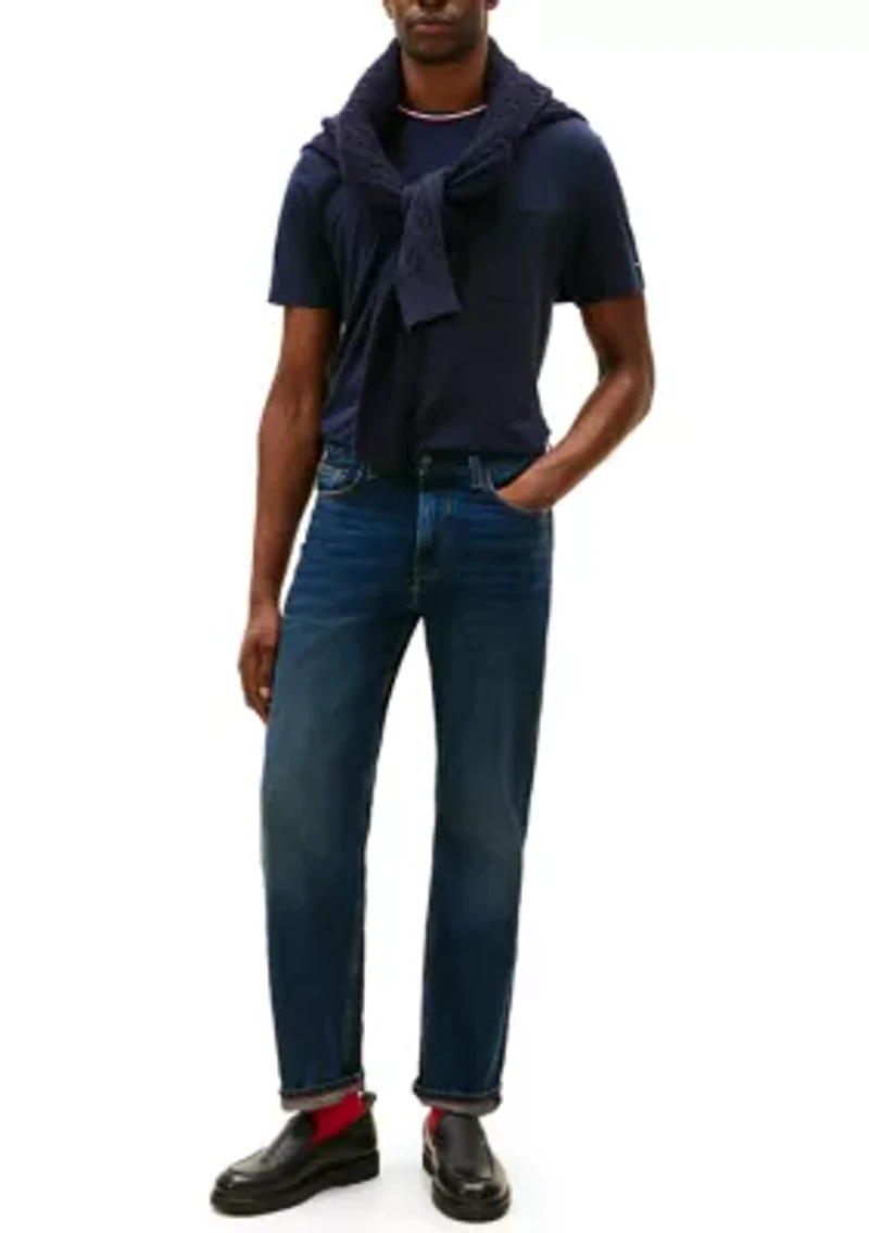 Men's Red White & Blue Pique Pocket T-Shirt