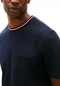 Men's Red White & Blue Pique Pocket T-Shirt