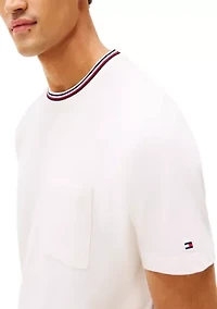 Men's Red White & Blue Pique Pocket T-Shirt